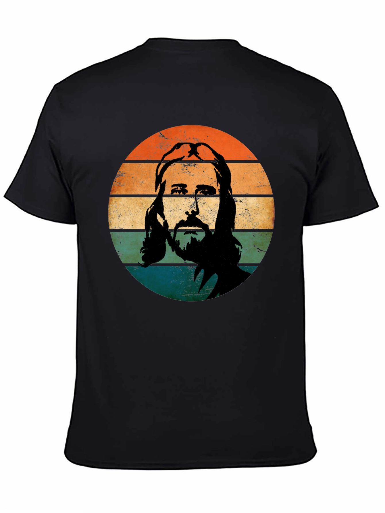 Retro Jesus Graphic Tee - Black