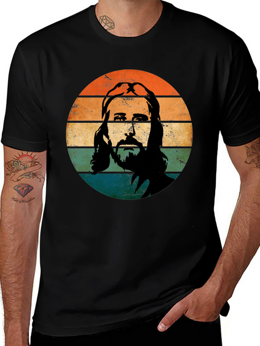 Retro Jesus Graphic Tee - Black