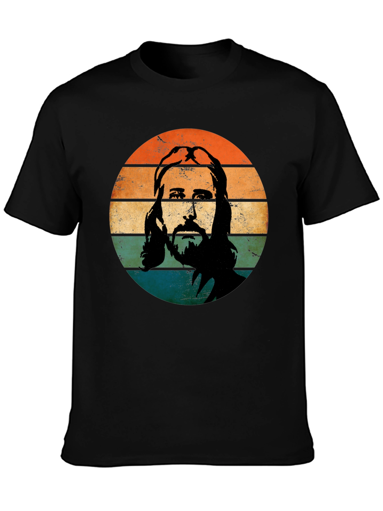 Retro Jesus Graphic Tee - Black
