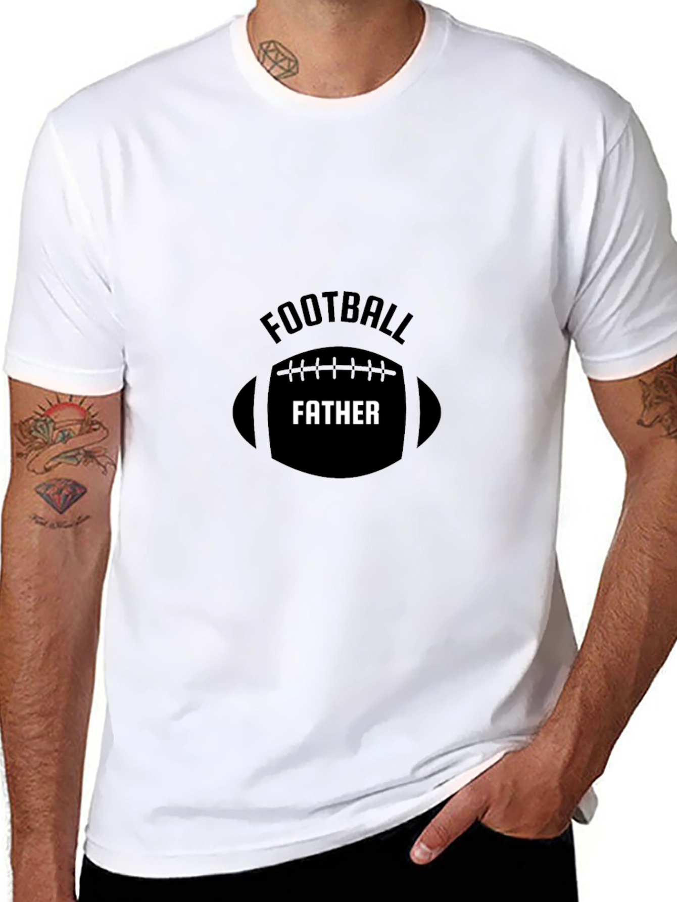 Football Father Graphic Tee - Black T-Shirt