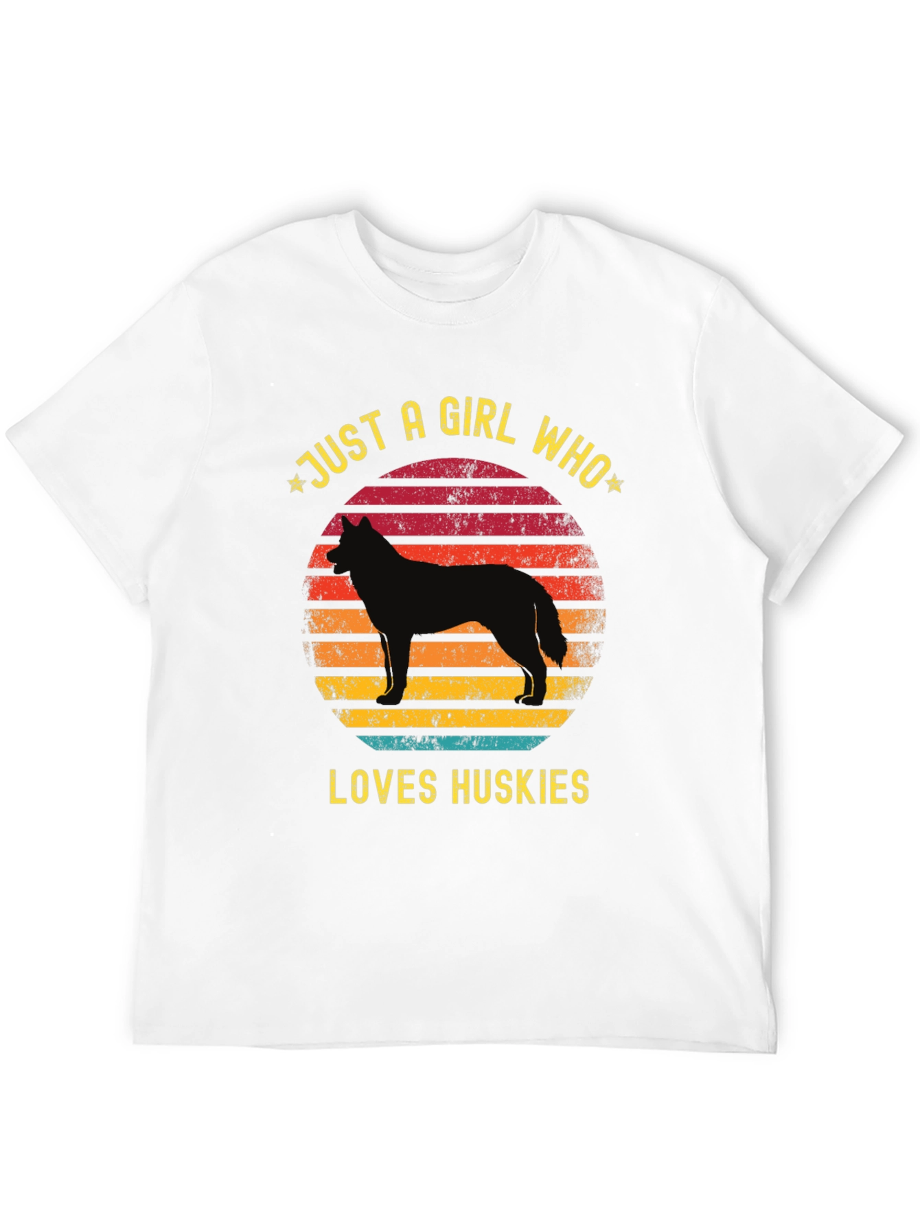 Just a Girl Who Loves Huskies T-Shirt