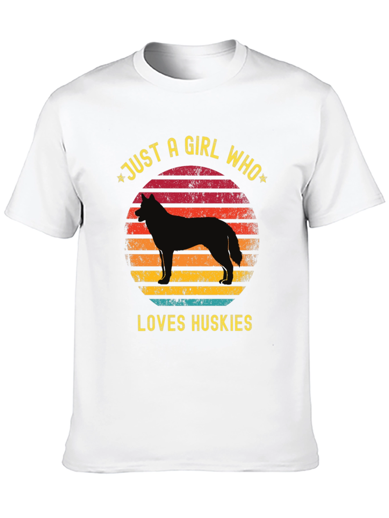 Just a Girl Who Loves Huskies T-Shirt
