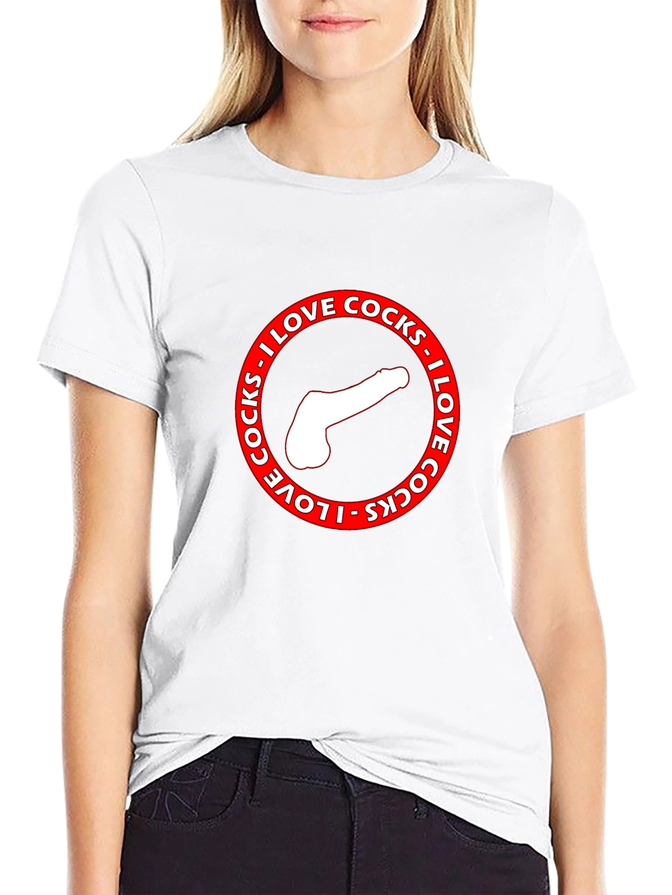 I Love Cocks Graphic Print T-Shirt