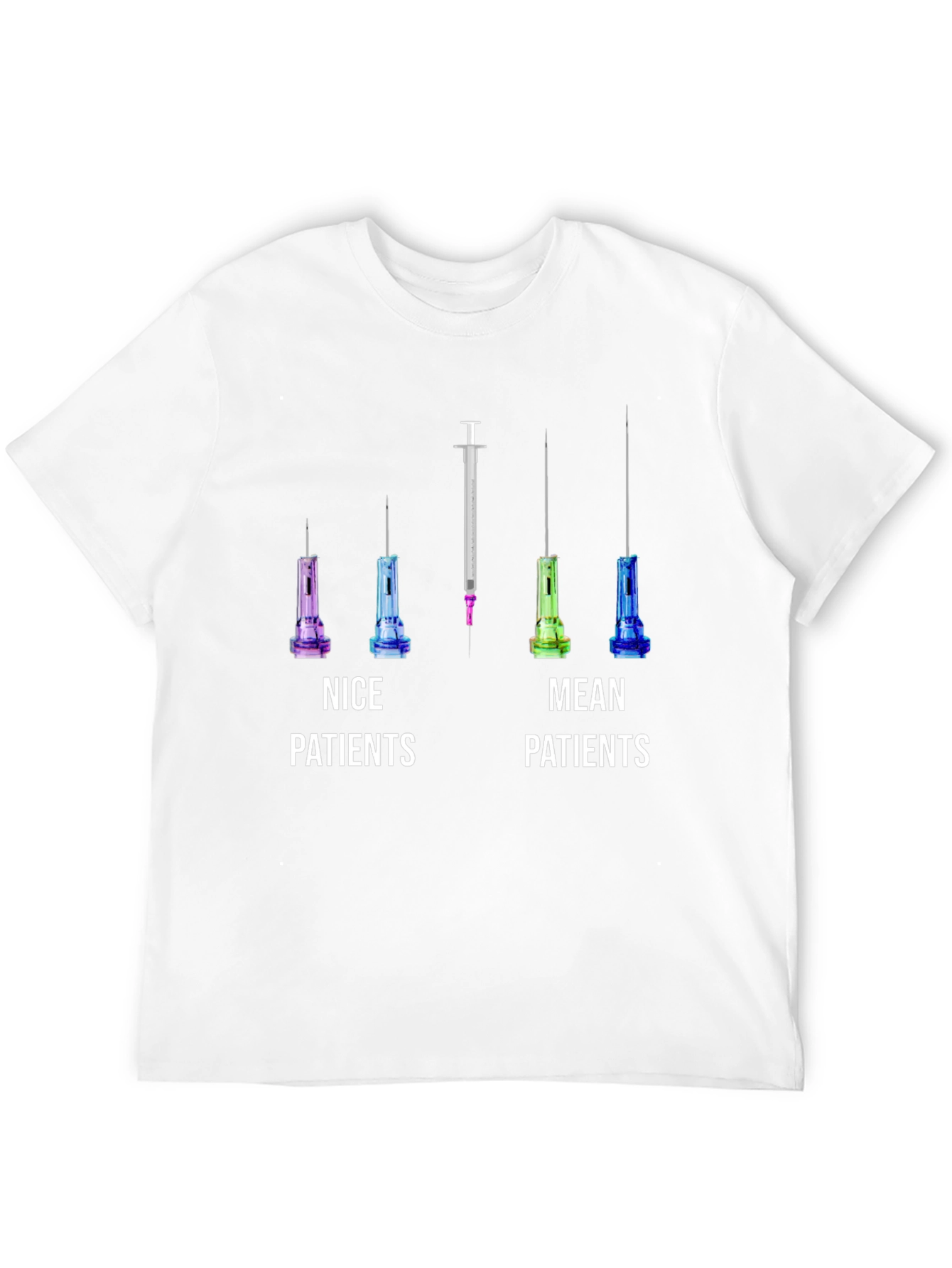 Humorous Nice & Mean Patients Graphic Tee