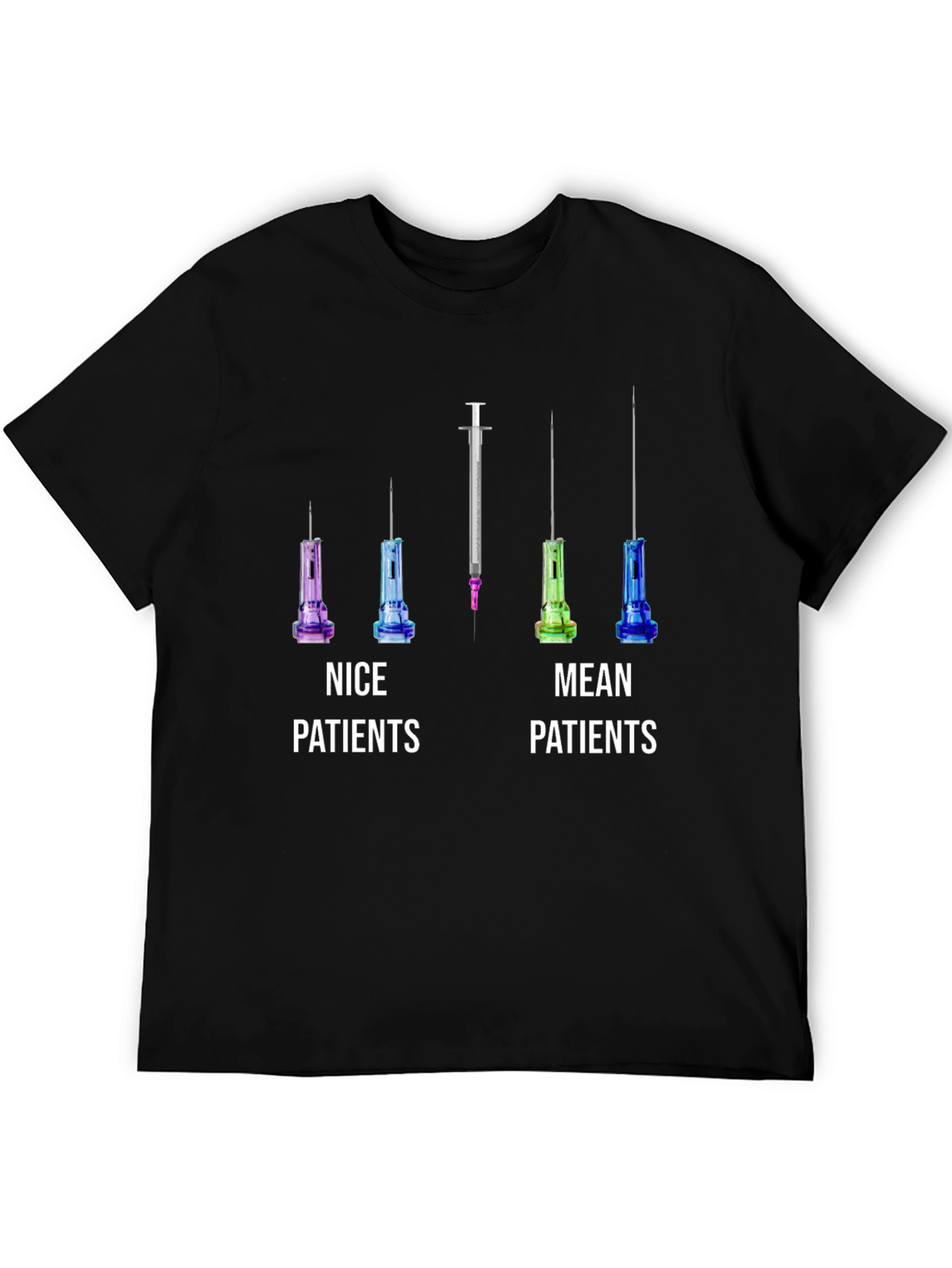 Humorous Nice & Mean Patients Graphic Tee