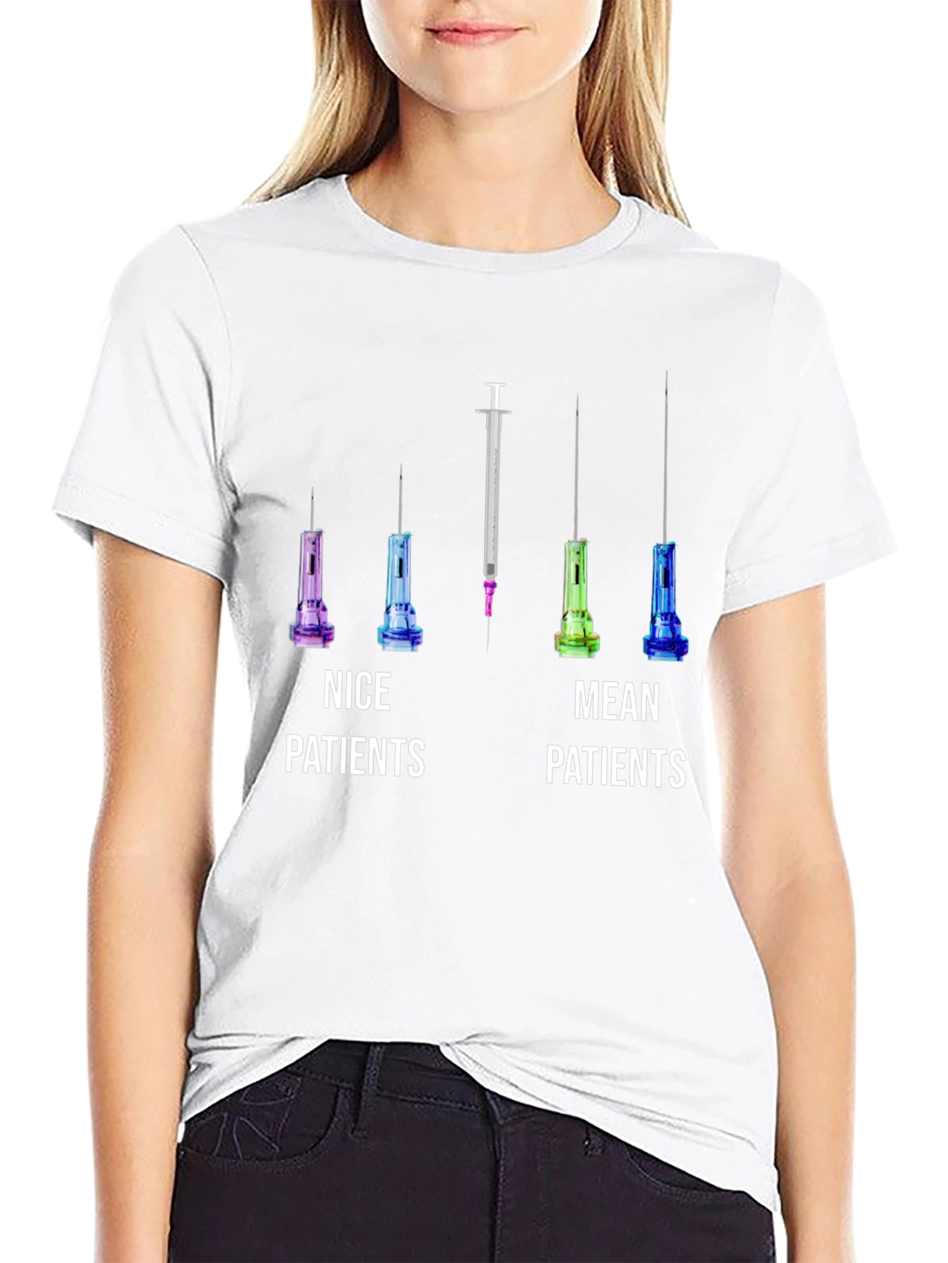 Humorous Nice & Mean Patients Graphic Tee