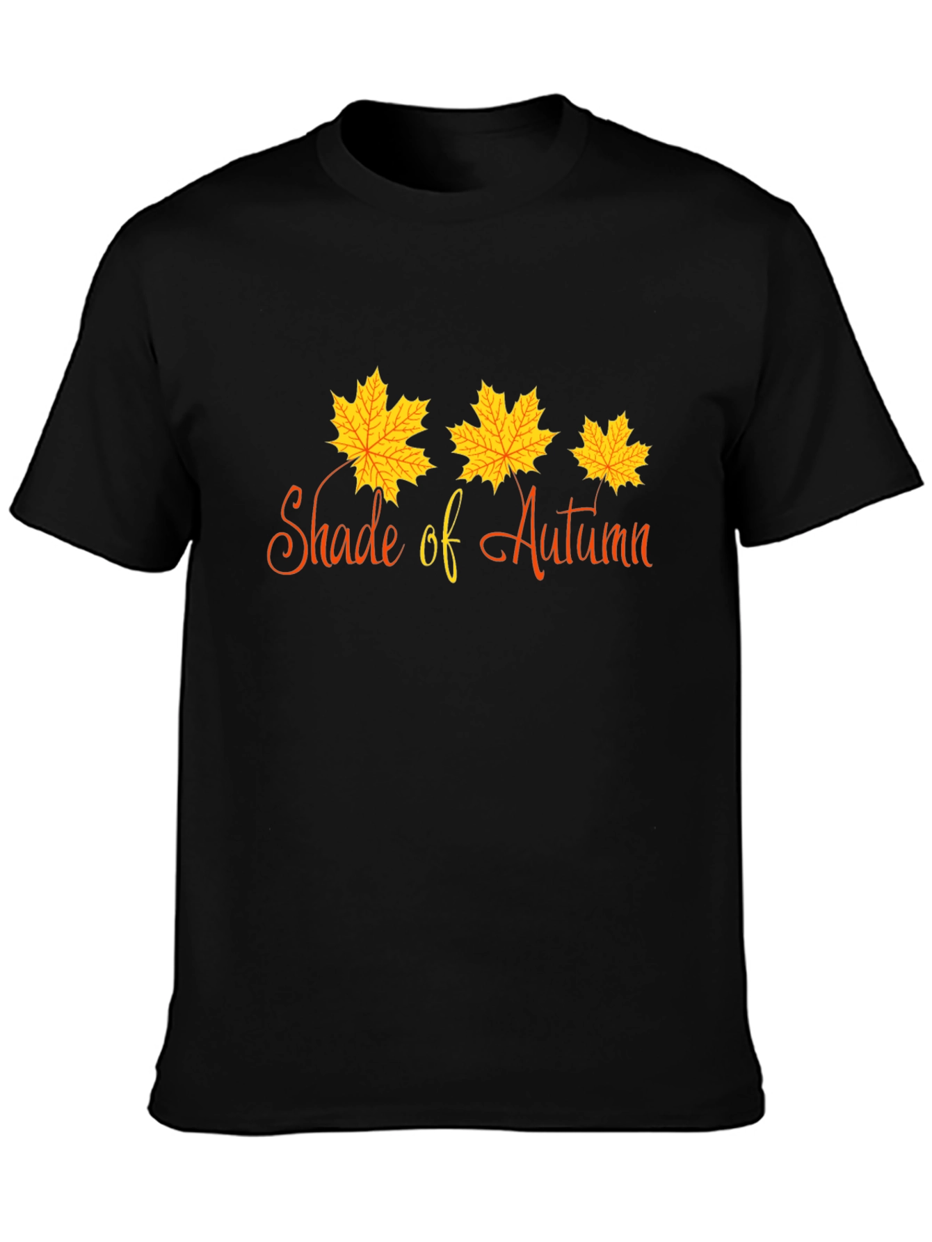 Shade of Autumn Graphic T-Shirt - Black