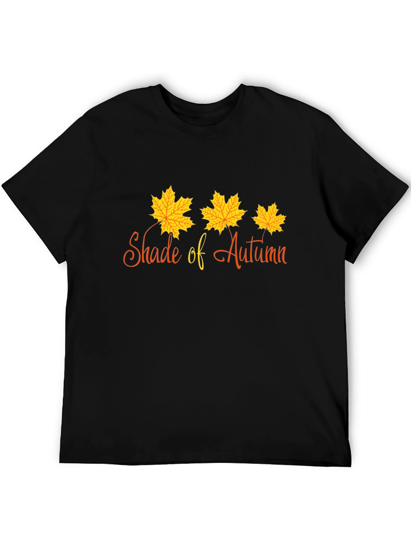 Shade of Autumn Graphic T-Shirt - Black