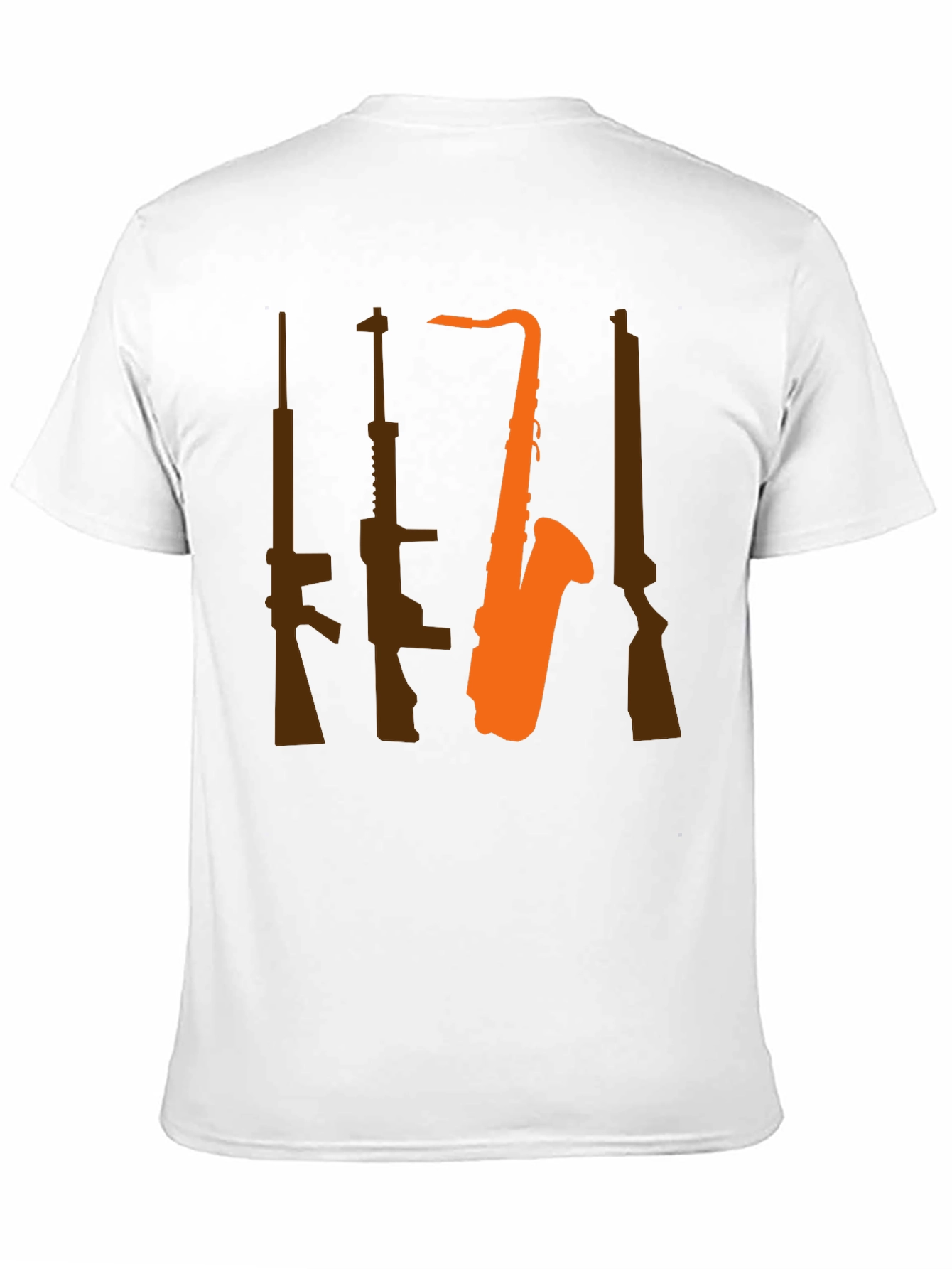 Saxophone & Guns T-Shirt - Music Lover Tee