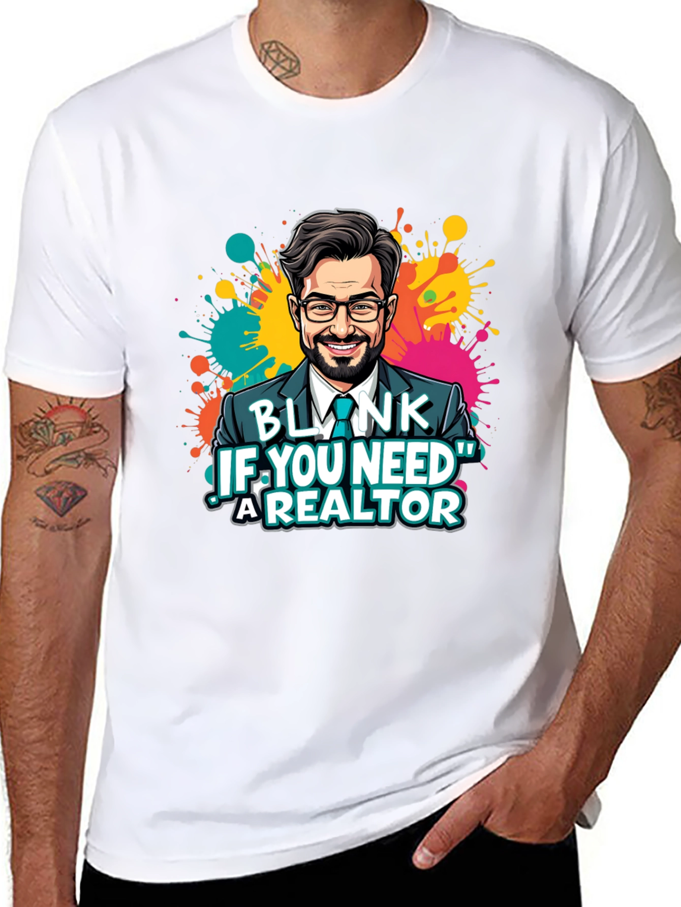 Realtor Graphic T-Shirt - Blink If You Need