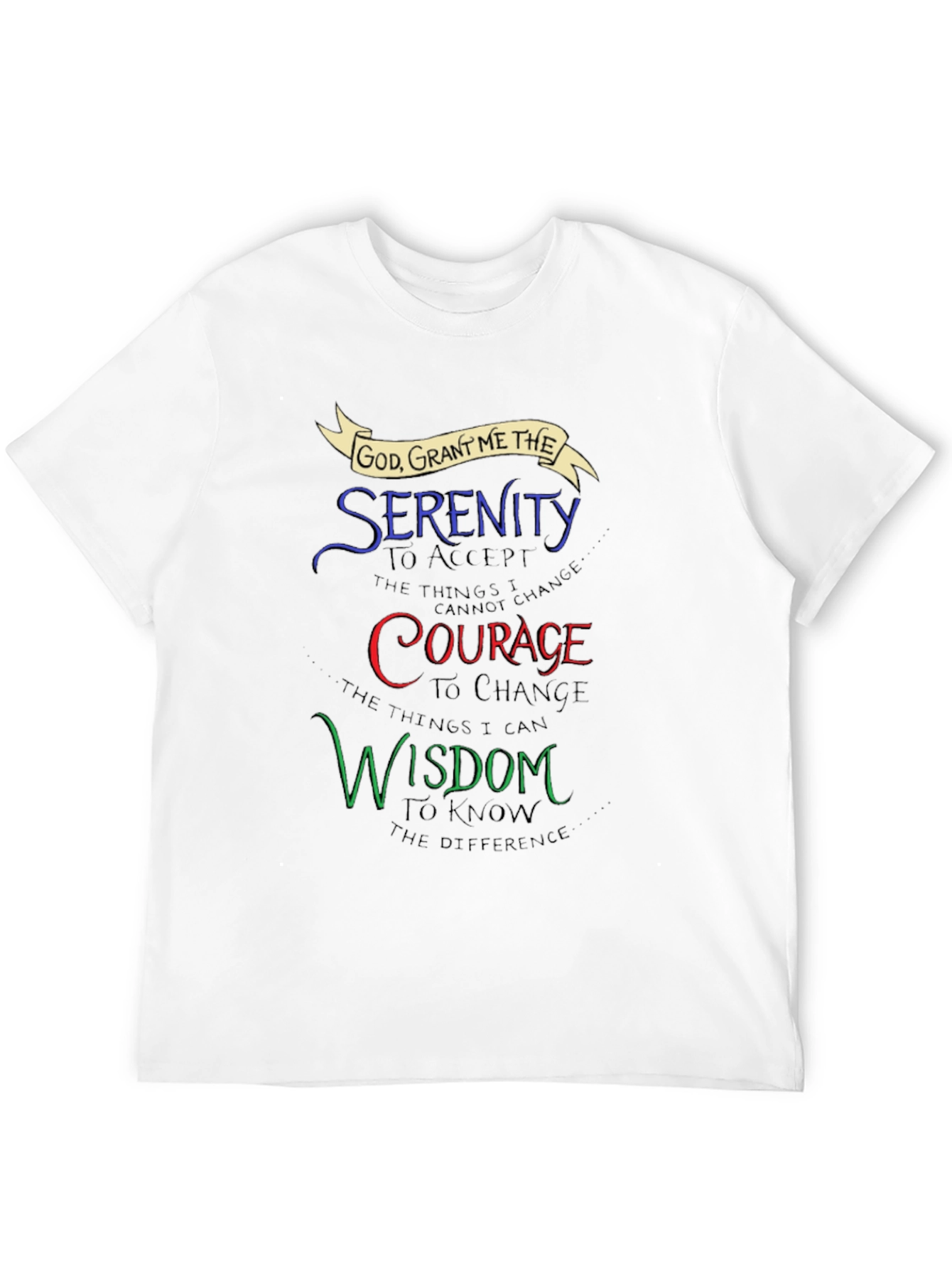 Serenity Prayer Graphic T-Shirt - Inspirational Design