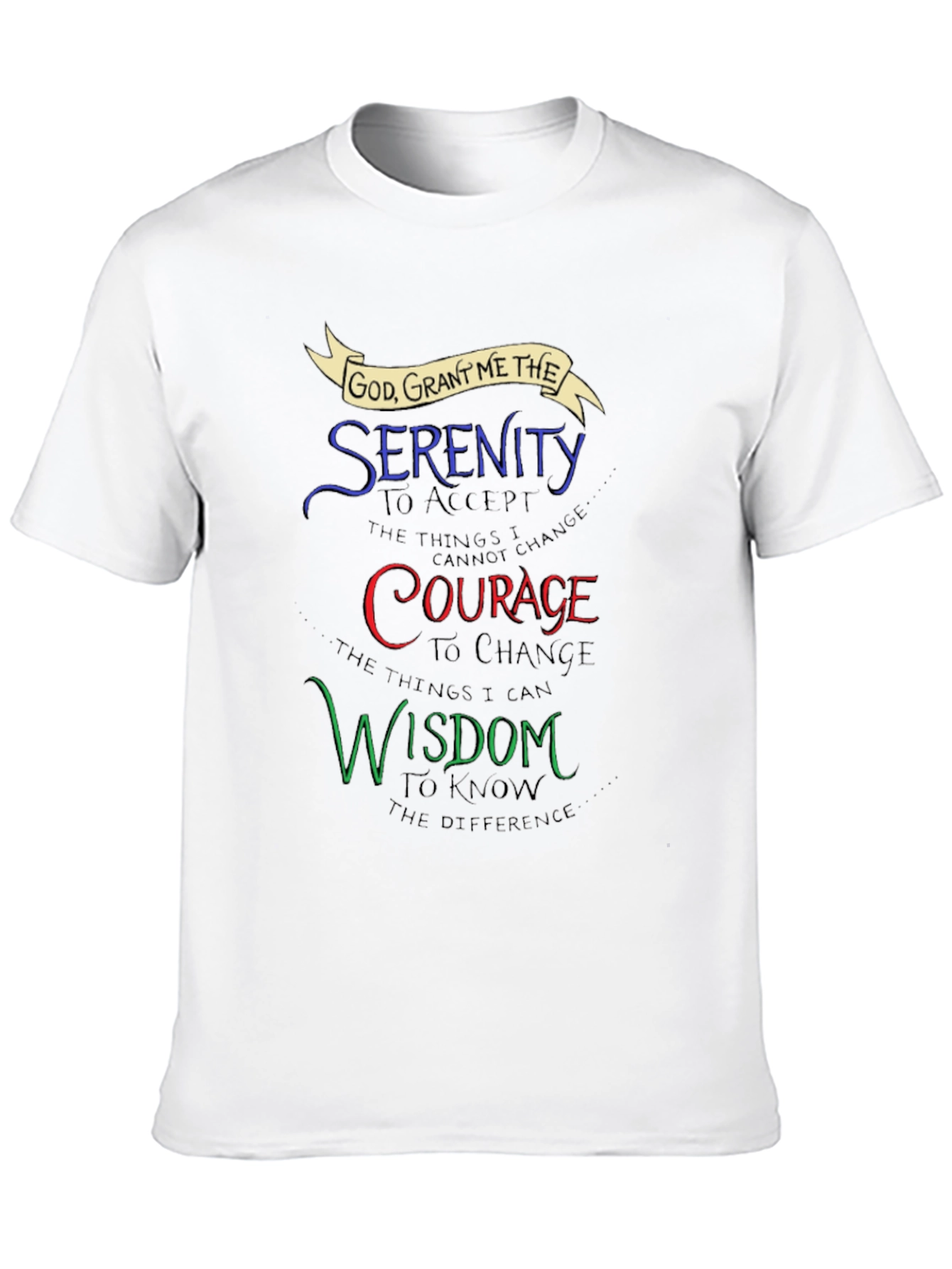 Serenity Prayer Graphic T-Shirt - Inspirational Design