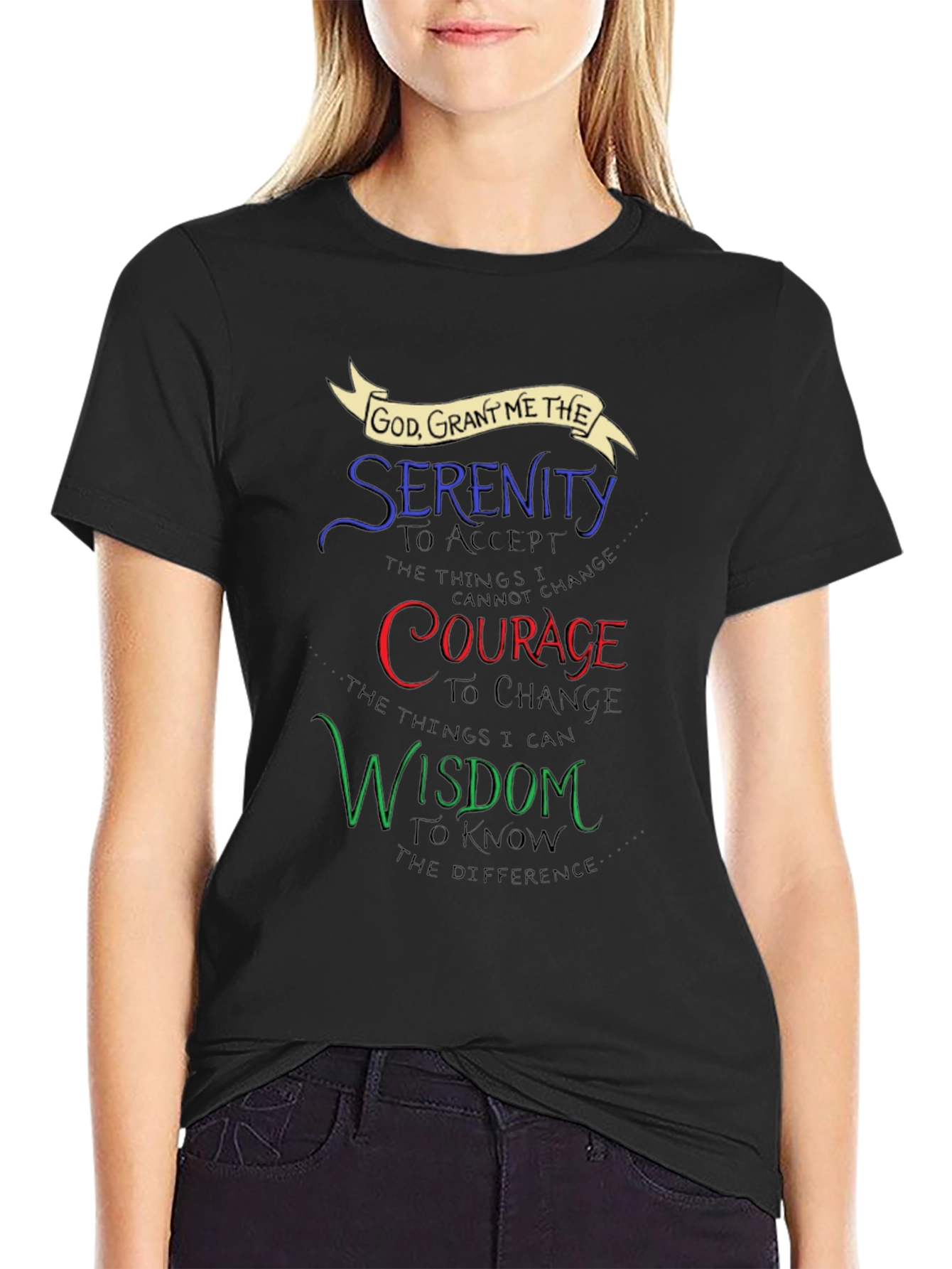 Serenity Prayer Graphic T-Shirt - Inspirational Design