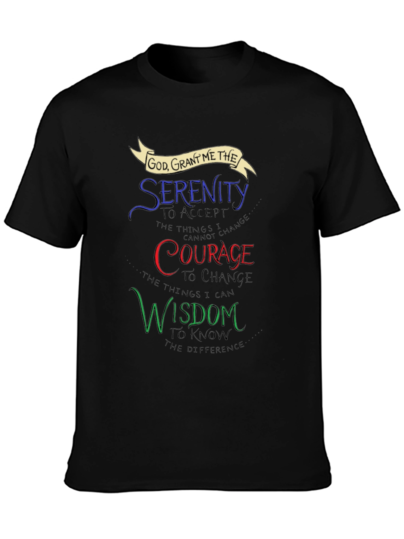 Serenity Prayer Graphic T-Shirt - Inspirational Design