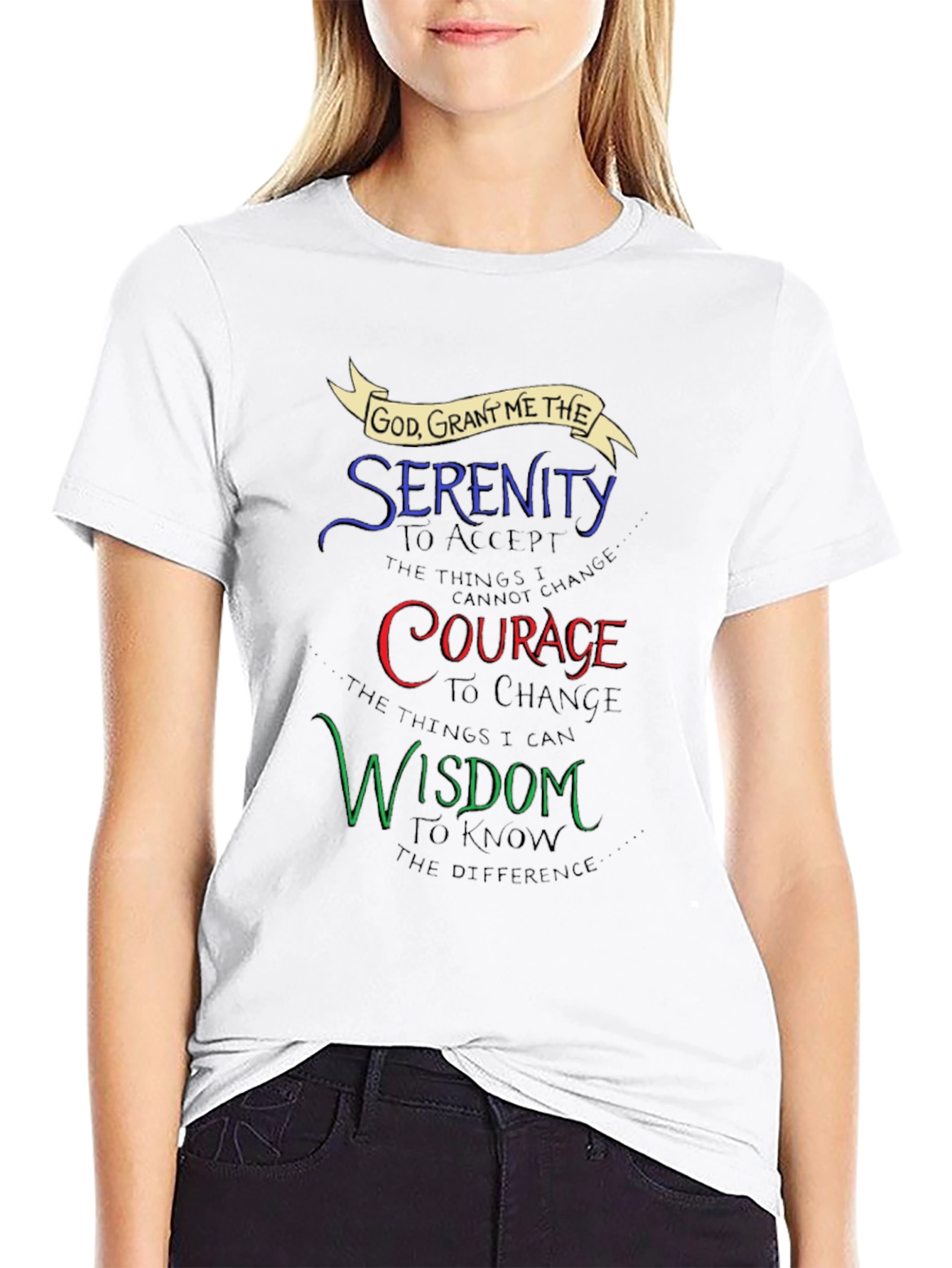 Serenity Prayer Graphic T-Shirt - Inspirational Design