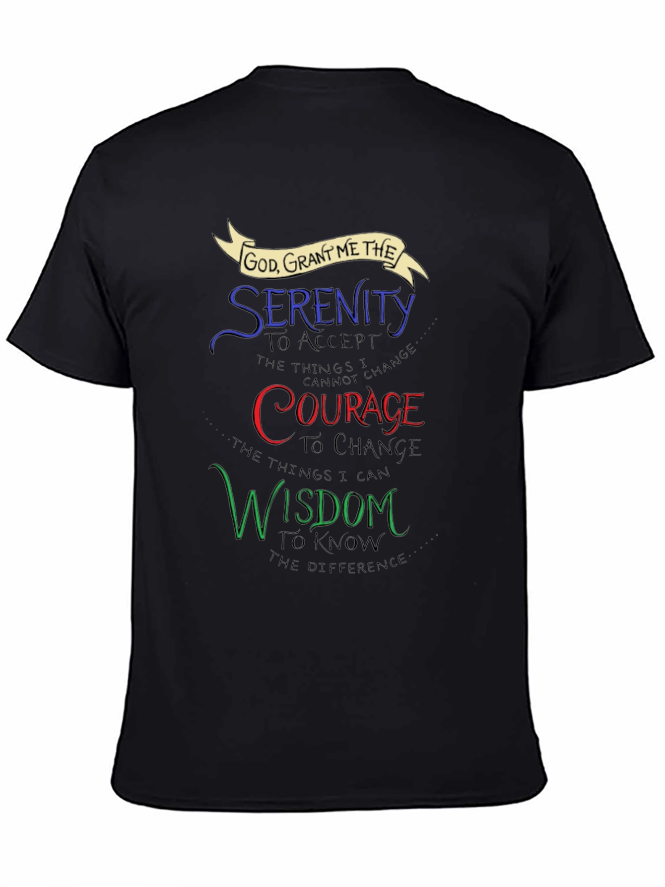 Serenity Prayer Graphic T-Shirt - Inspirational Design