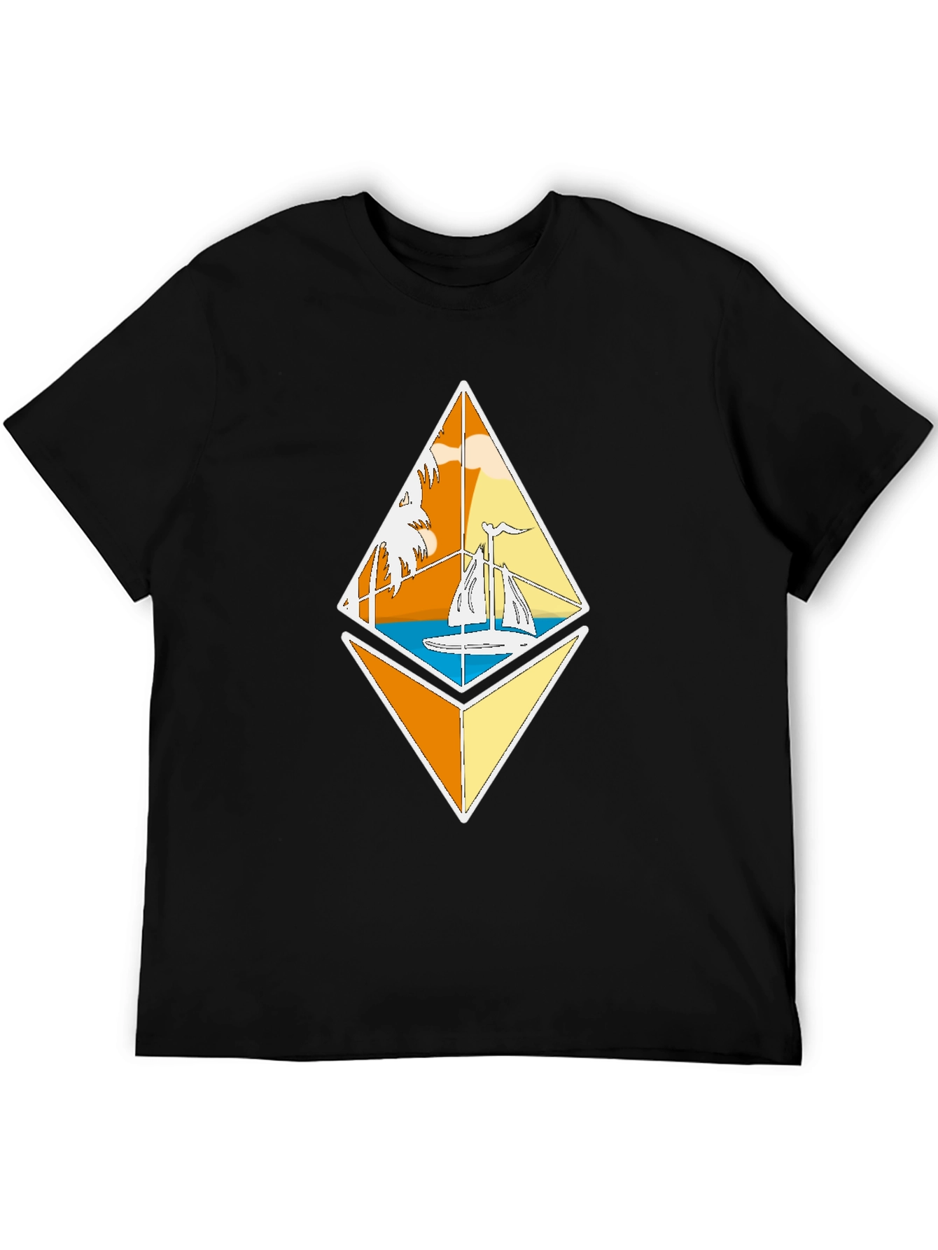 Ethereum Sailboat Tee - Crypto Beach Vibes