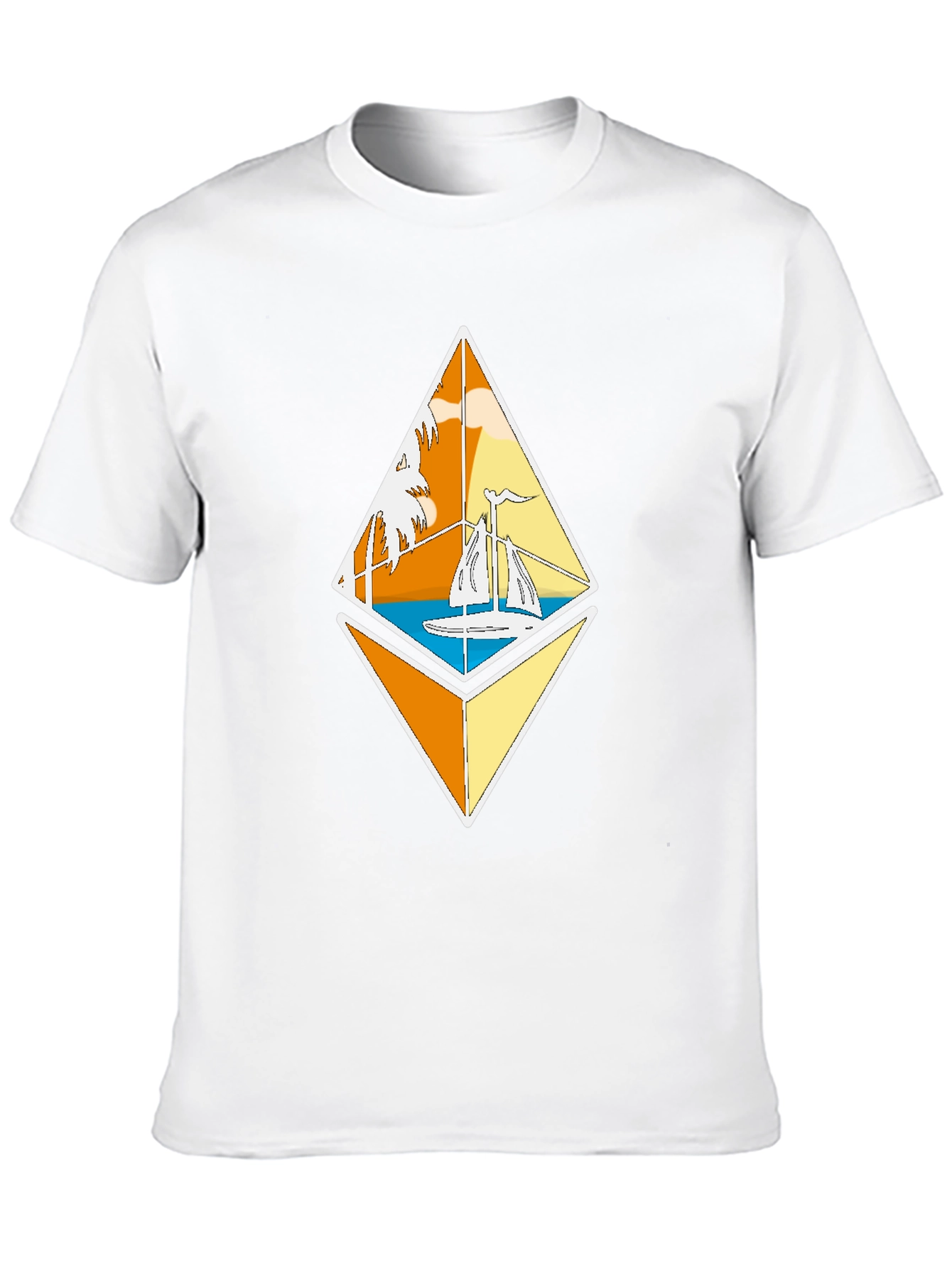 Ethereum Sailboat Tee - Crypto Beach Vibes