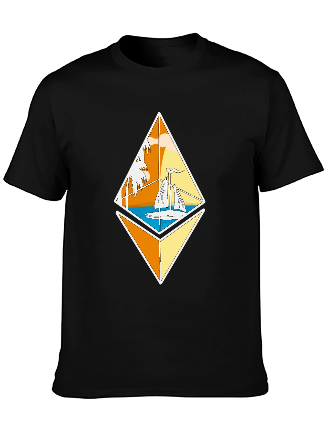 Ethereum Sailboat Tee - Crypto Beach Vibes