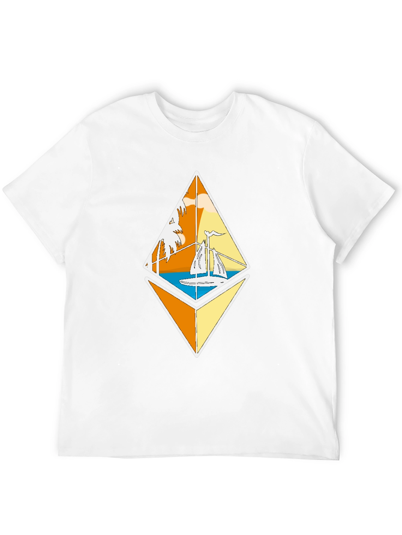 Ethereum Sailboat Tee - Crypto Beach Vibes