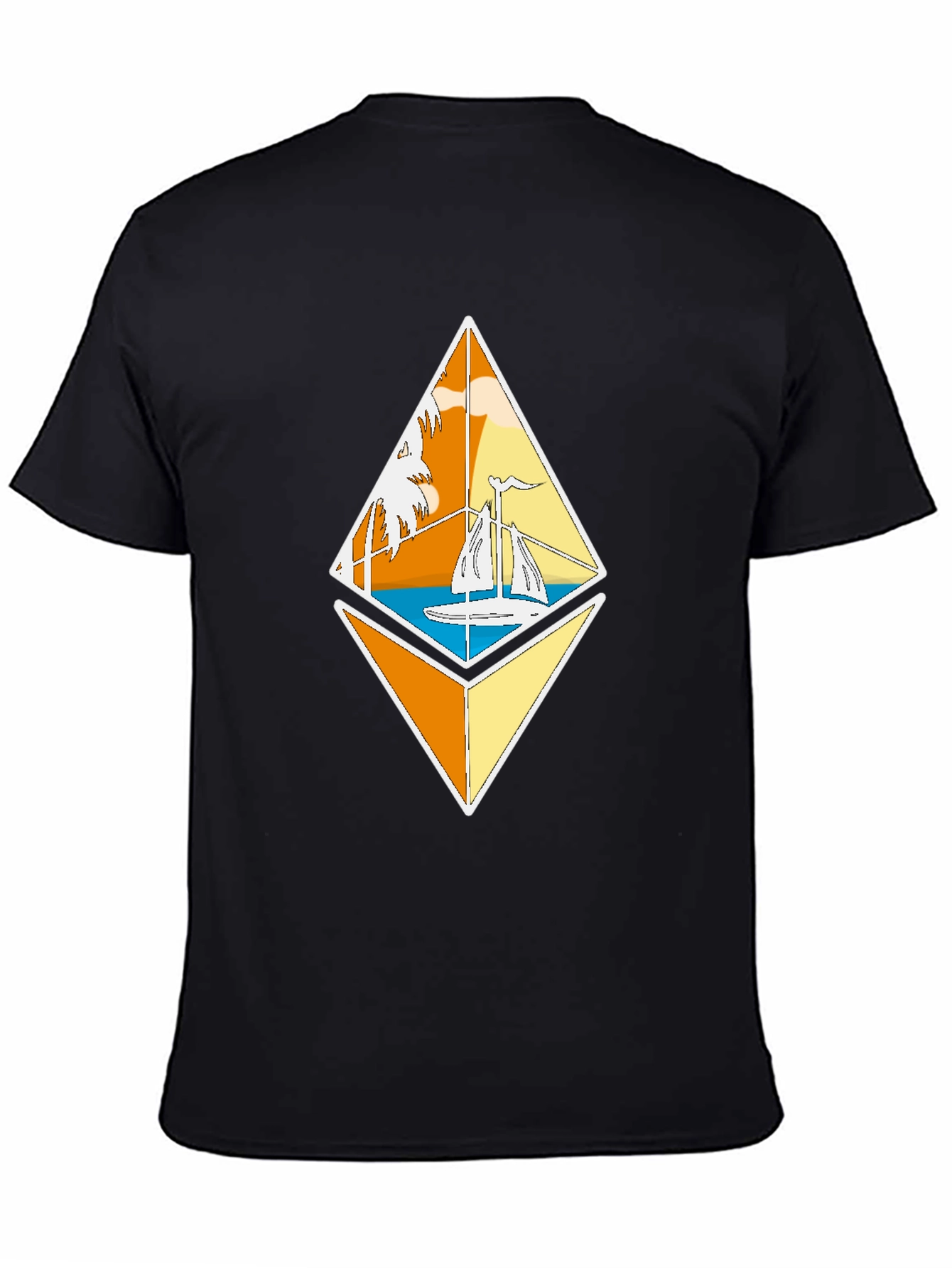 Ethereum Sailboat Tee - Crypto Beach Vibes