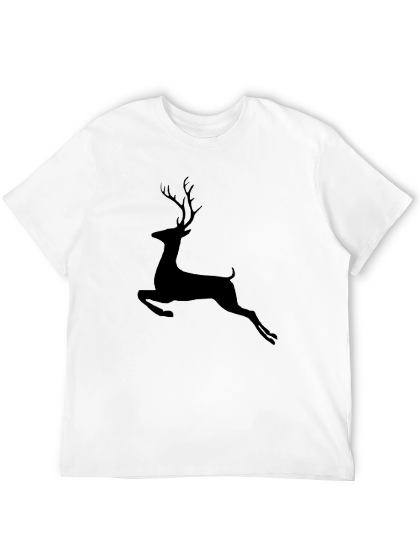 Black Deer Graphic Tee - Mens Crew Neck T-Shirt