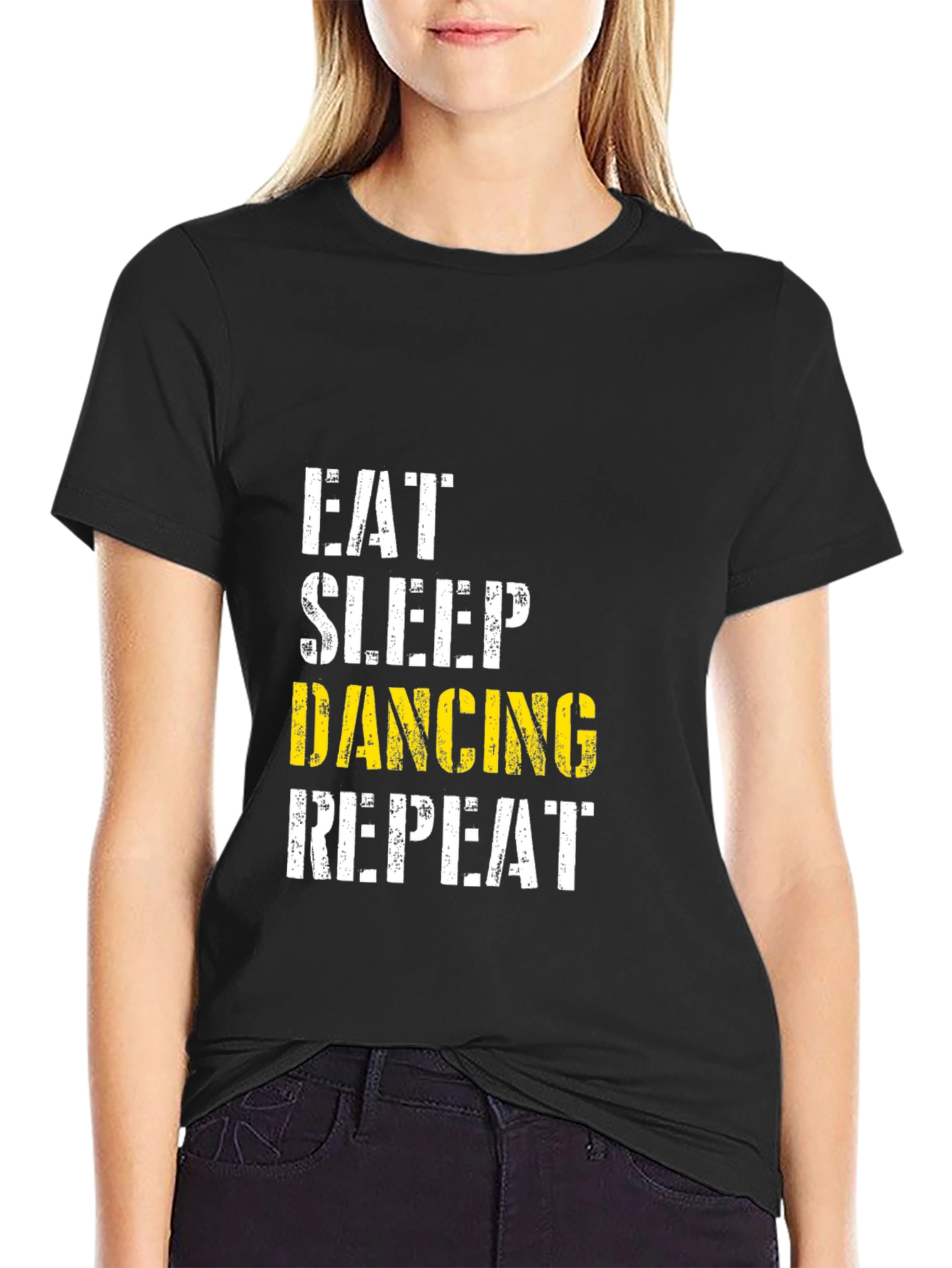 Eat Sleep Dancing Repeat Black T-Shirt