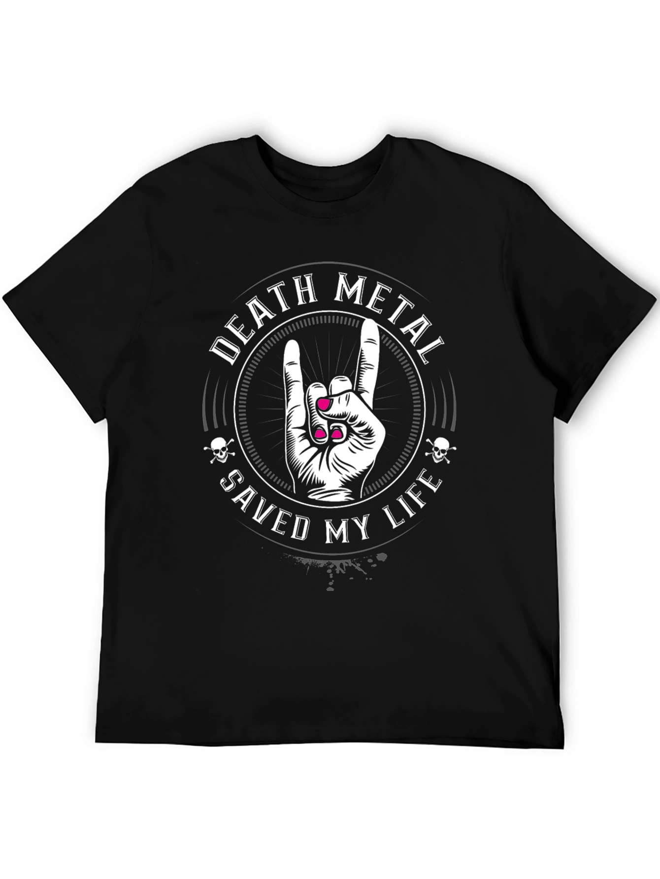 Death Metal Saved My Life Graphic Tee - Black