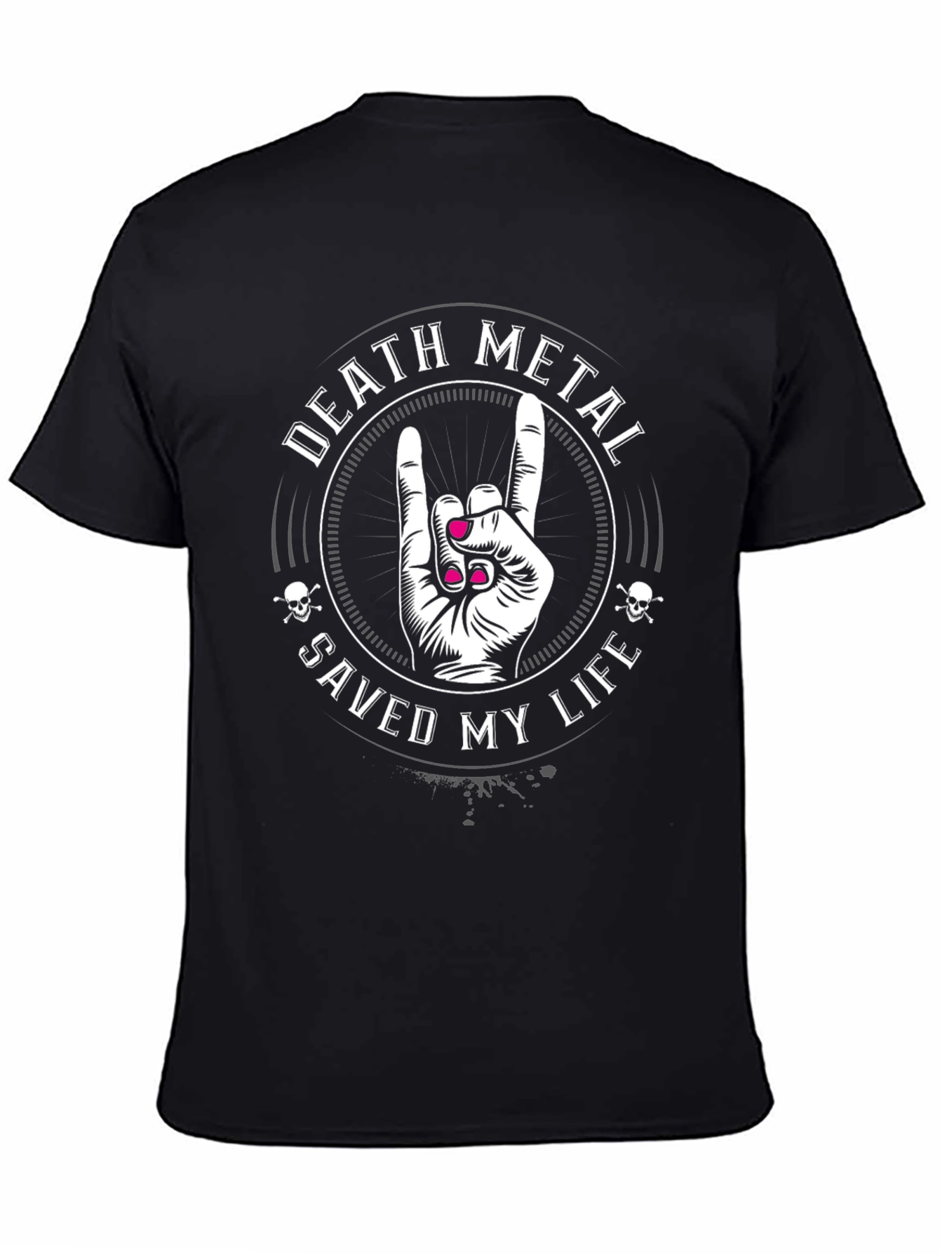 Death Metal Saved My Life Graphic Tee - Black