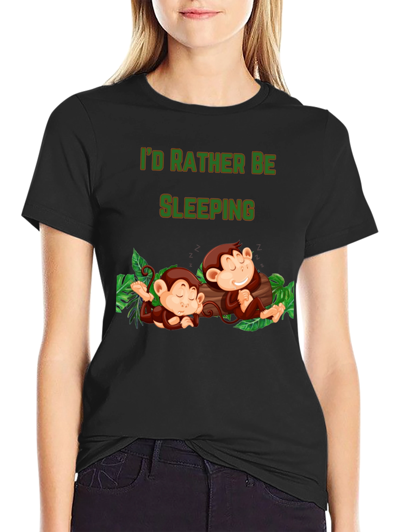 Id Rather Be Sleeping Monkey T-Shirt