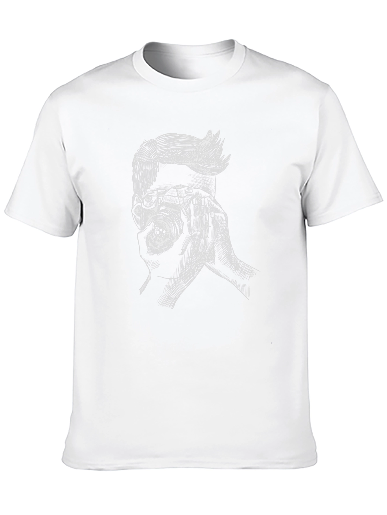 Photographer Sketch Tee - Stylish Unisex Black T-Shirt