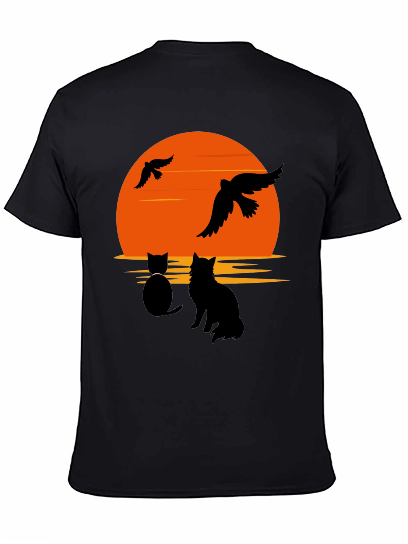 Sunset Cat Graphic T-Shirt