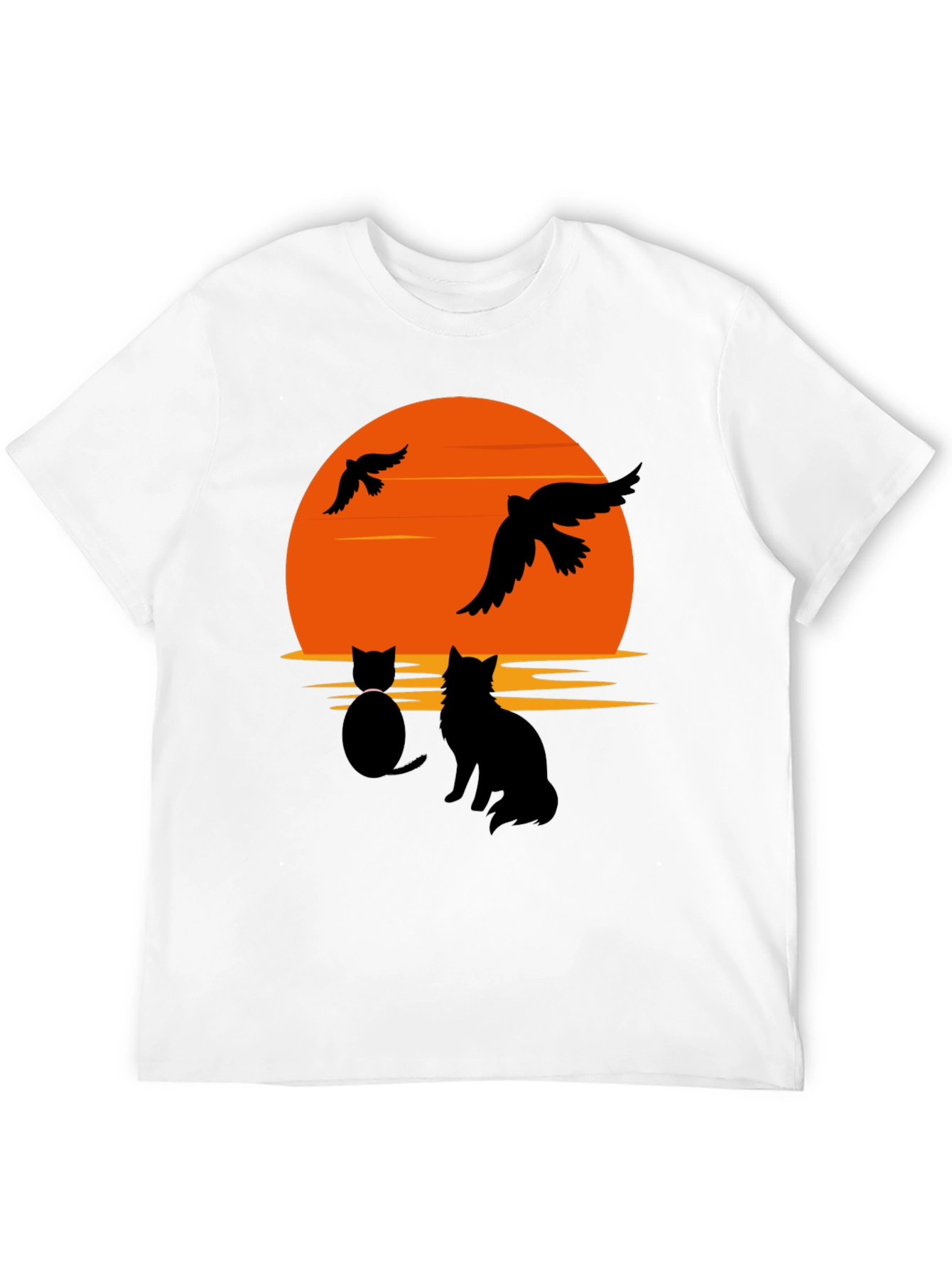 Sunset Cat Graphic T-Shirt