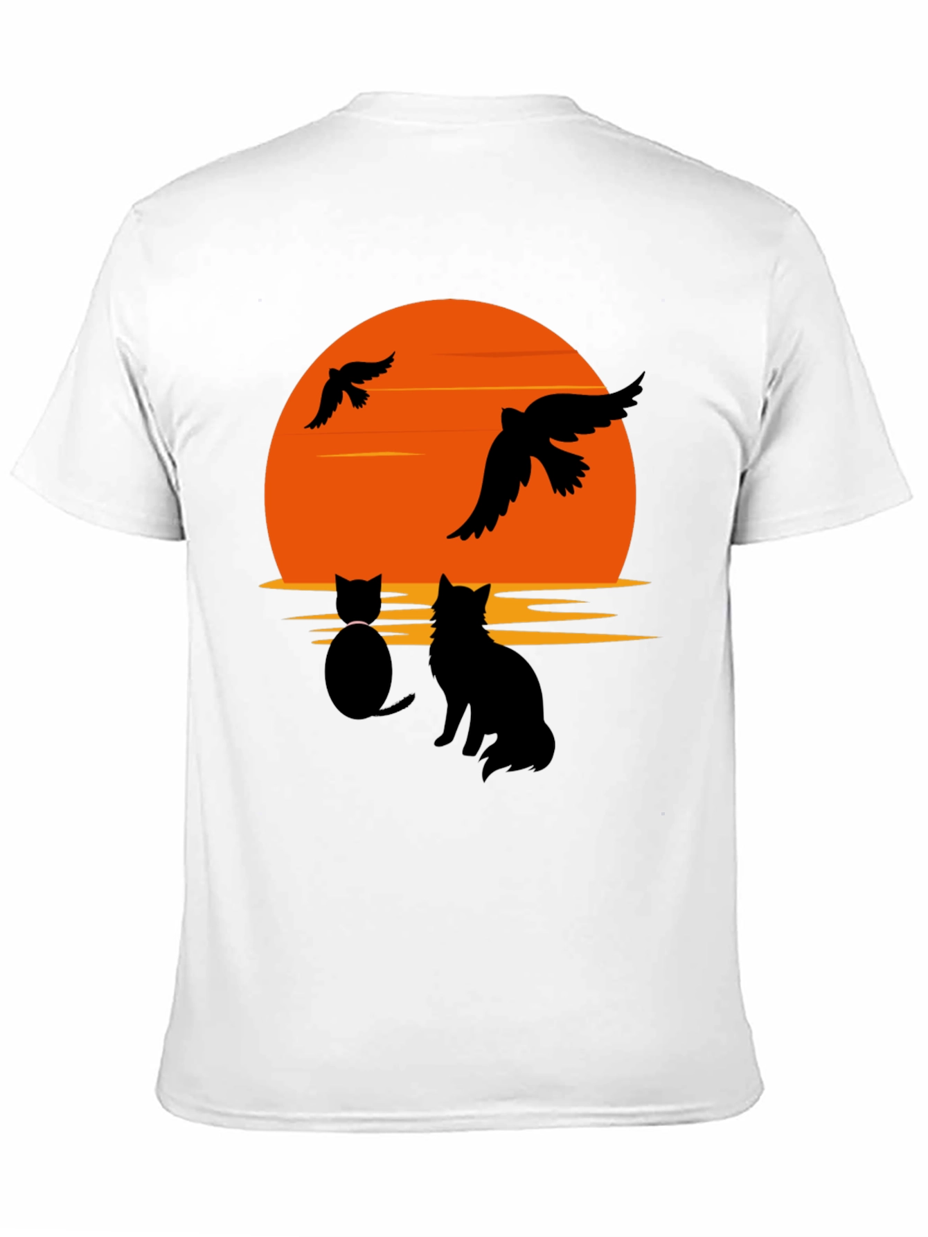 Sunset Cat Graphic T-Shirt