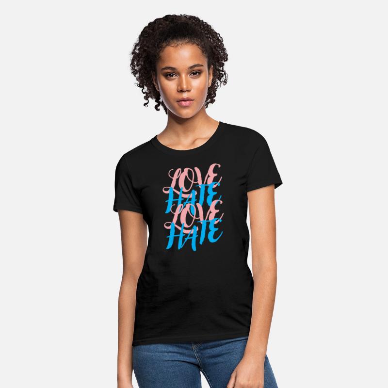 Love Hate Typography – Artistic Text Shirt