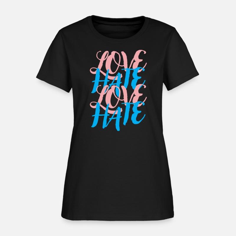 Love Hate Typography – Artistic Text Shirt