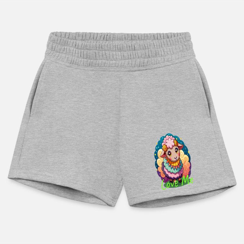 Love Me,Crochet Illustration of Cute Sheep