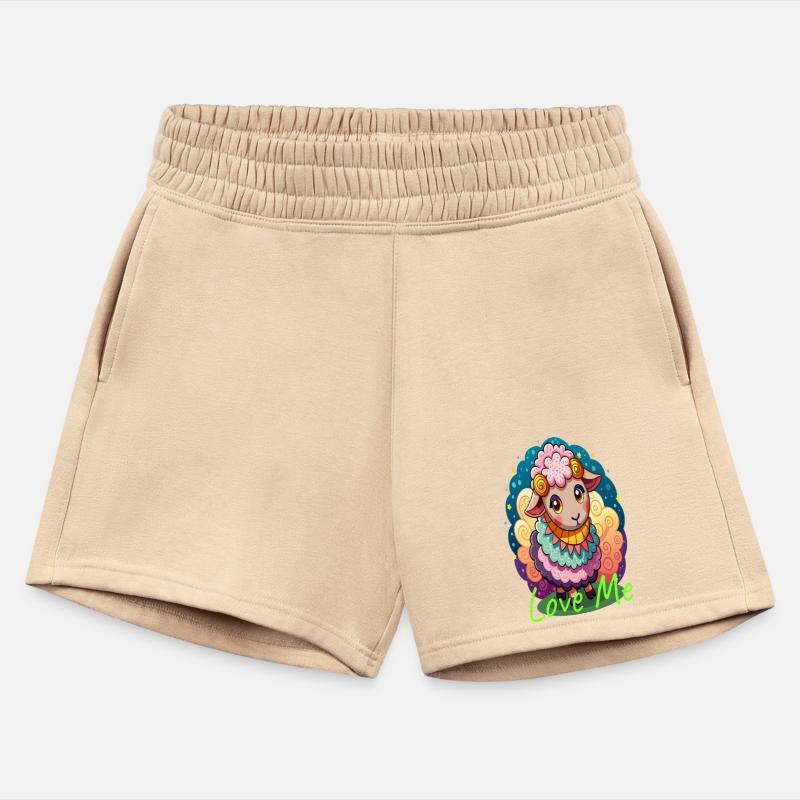 Love Me,Crochet Illustration of Cute Sheep