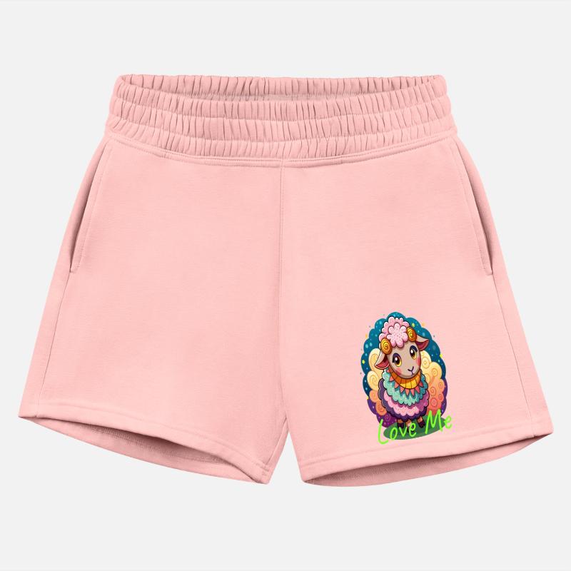 Love Me,Crochet Illustration of Cute Sheep