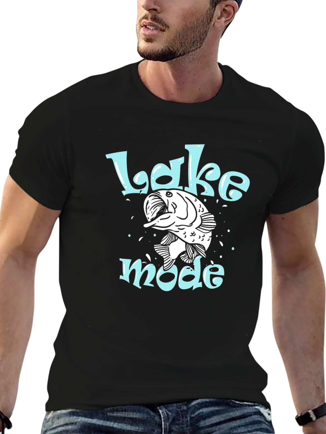 Lake Mode Bass Fishing Graphic T-Shirt