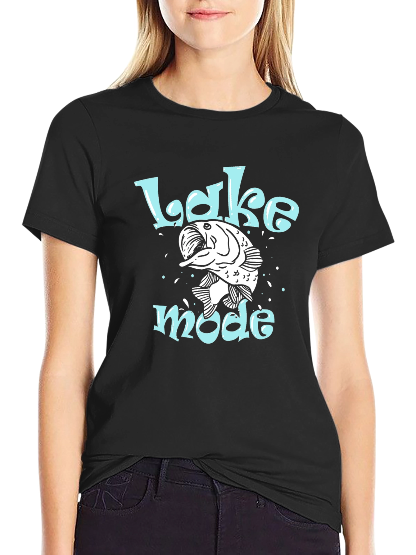 Lake Mode Bass Fishing Graphic T-Shirt
