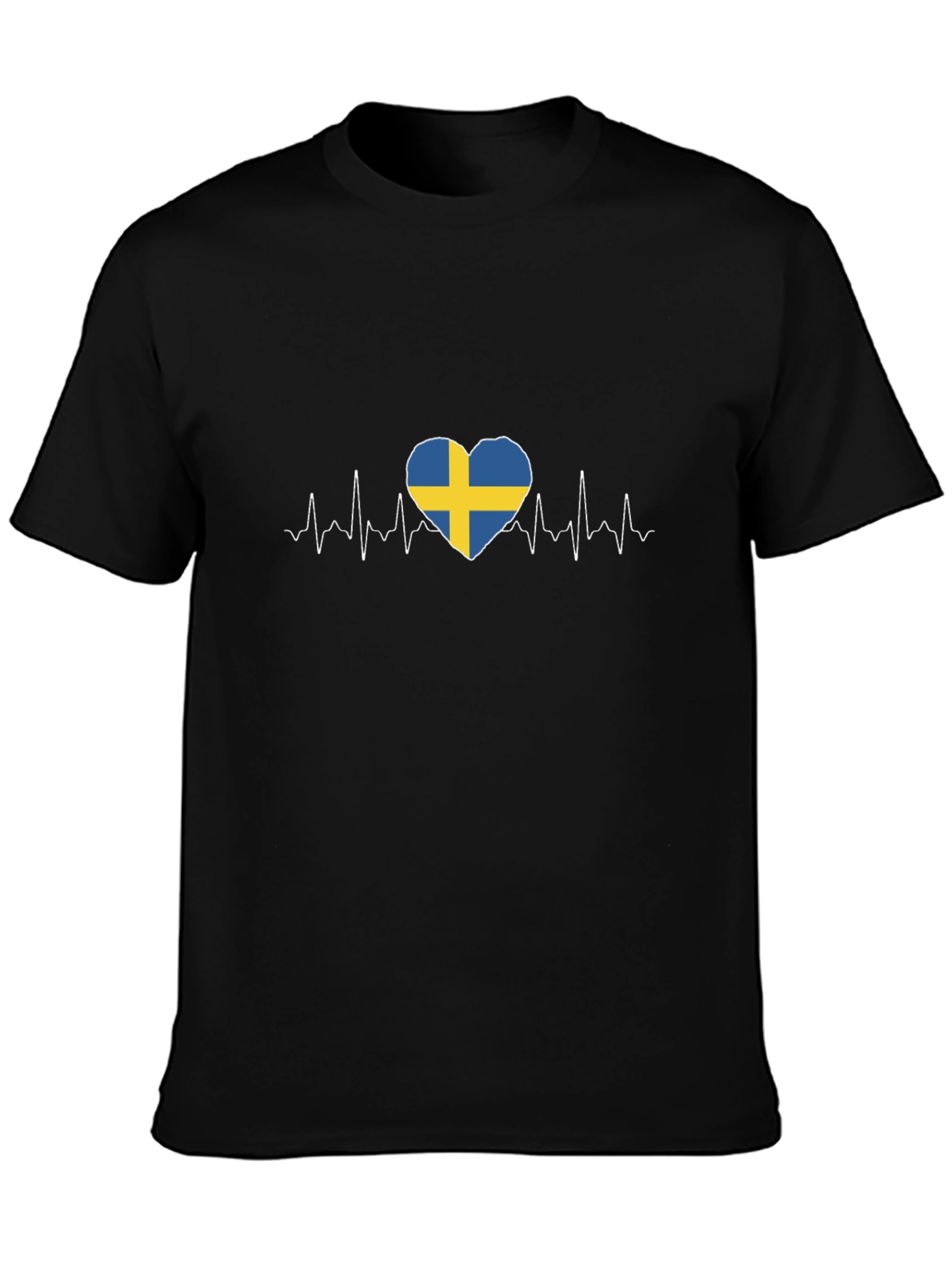 Sweden Heartbeat Flag T-Shirt