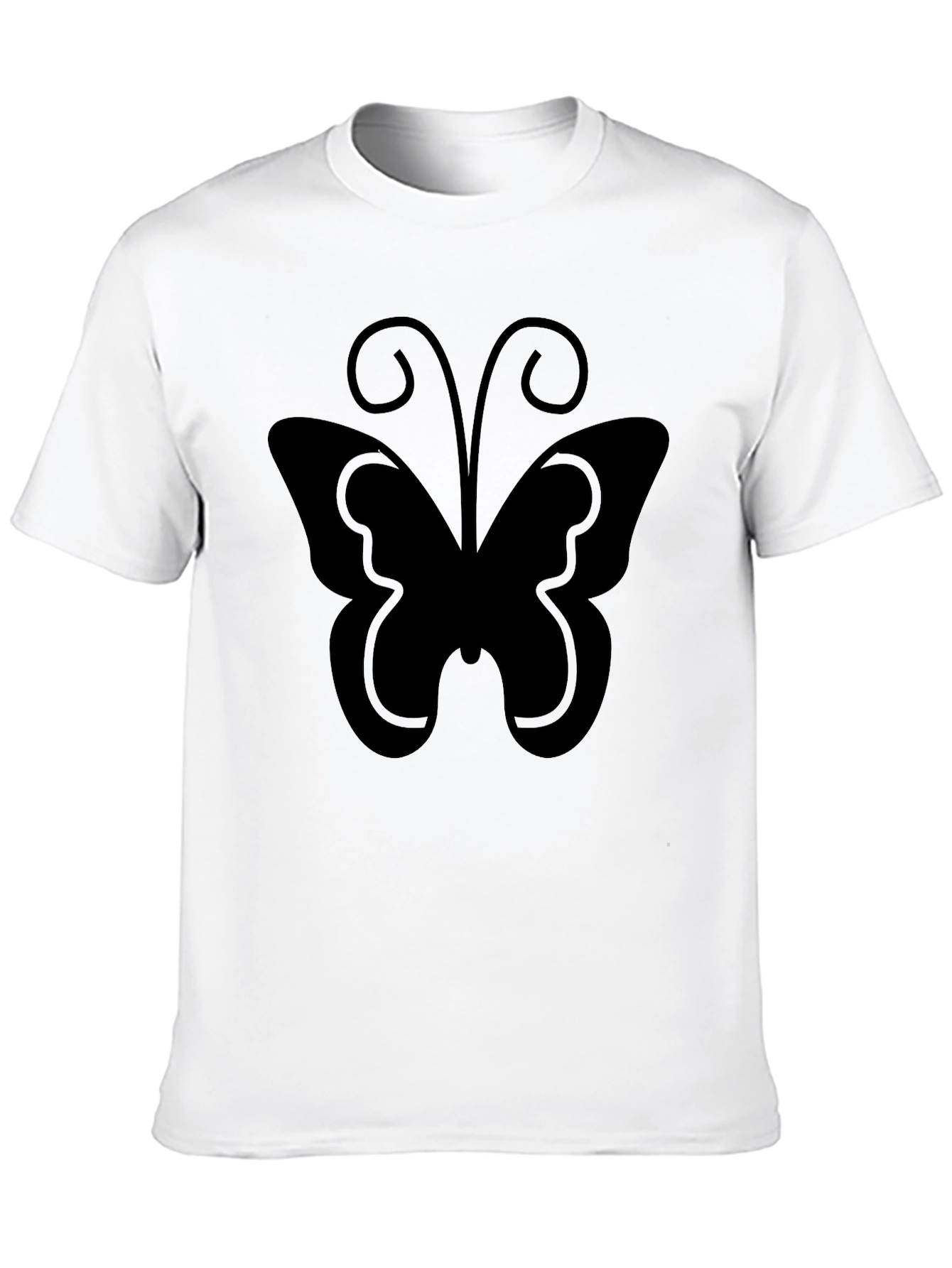 Black Butterfly Graphic Tee - Mens Casual T-Shirt