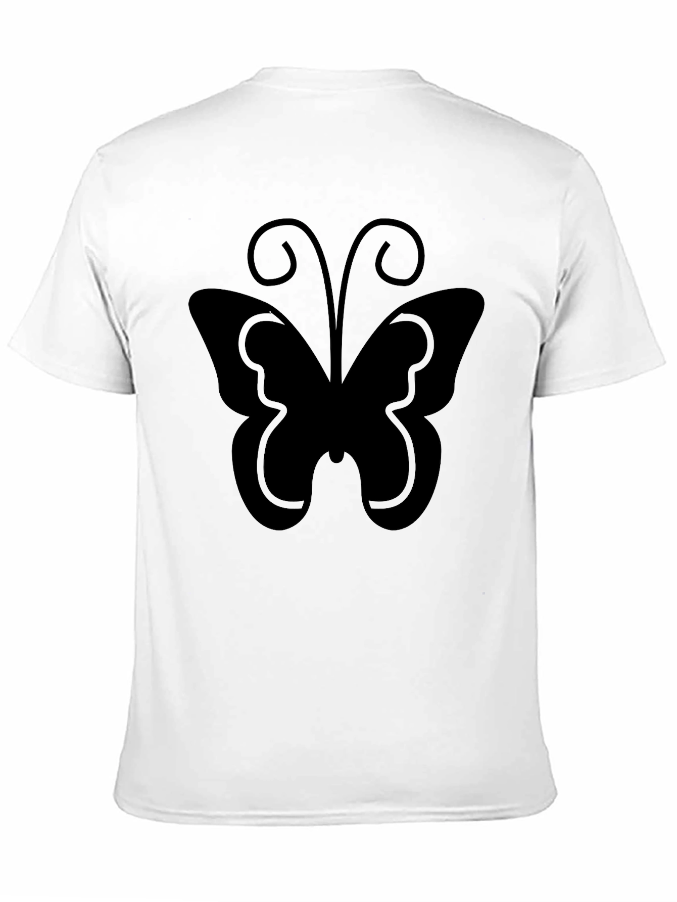 Black Butterfly Graphic Tee - Mens Casual T-Shirt
