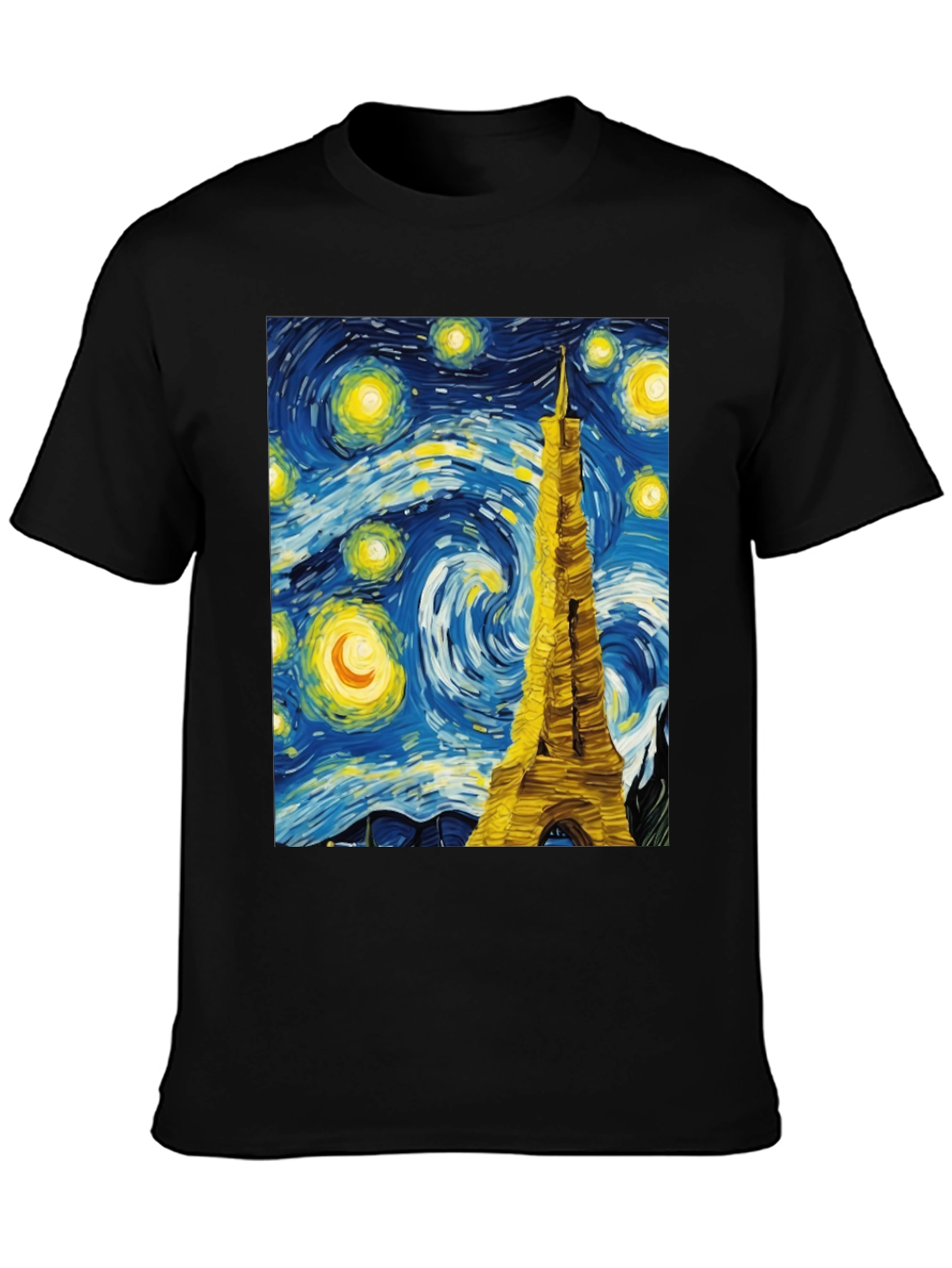 Starry Night Eiffel Tower Graphic Tee