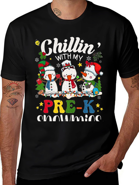 Chillin With My Pre-K Snowmies T-Shirt