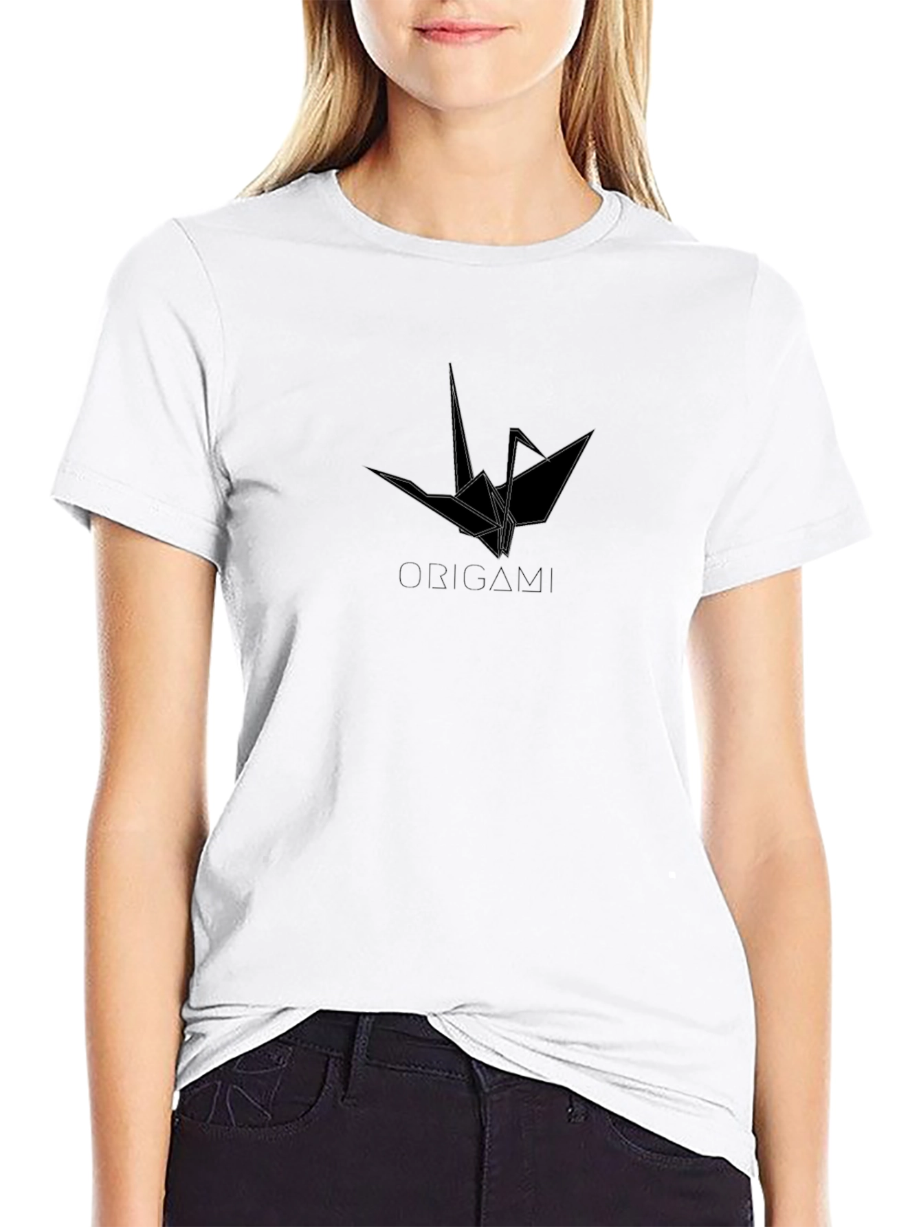 Origami Crane Graphic Tee - Black T-Shirt