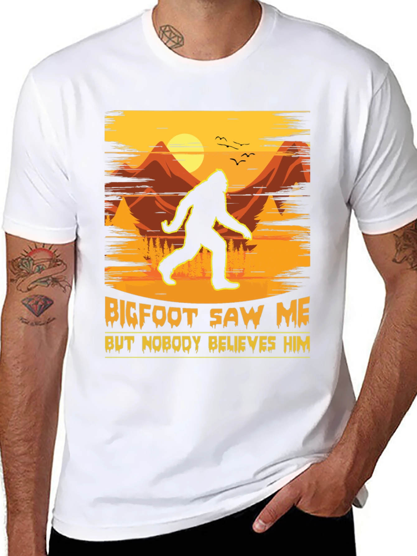 Bigfoot Saw Me T-Shirt - Funny Sasquatch Tee