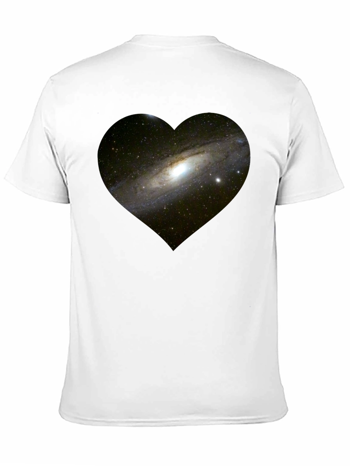 Galaxy Heart Black T-Shirt - Unique Space Design