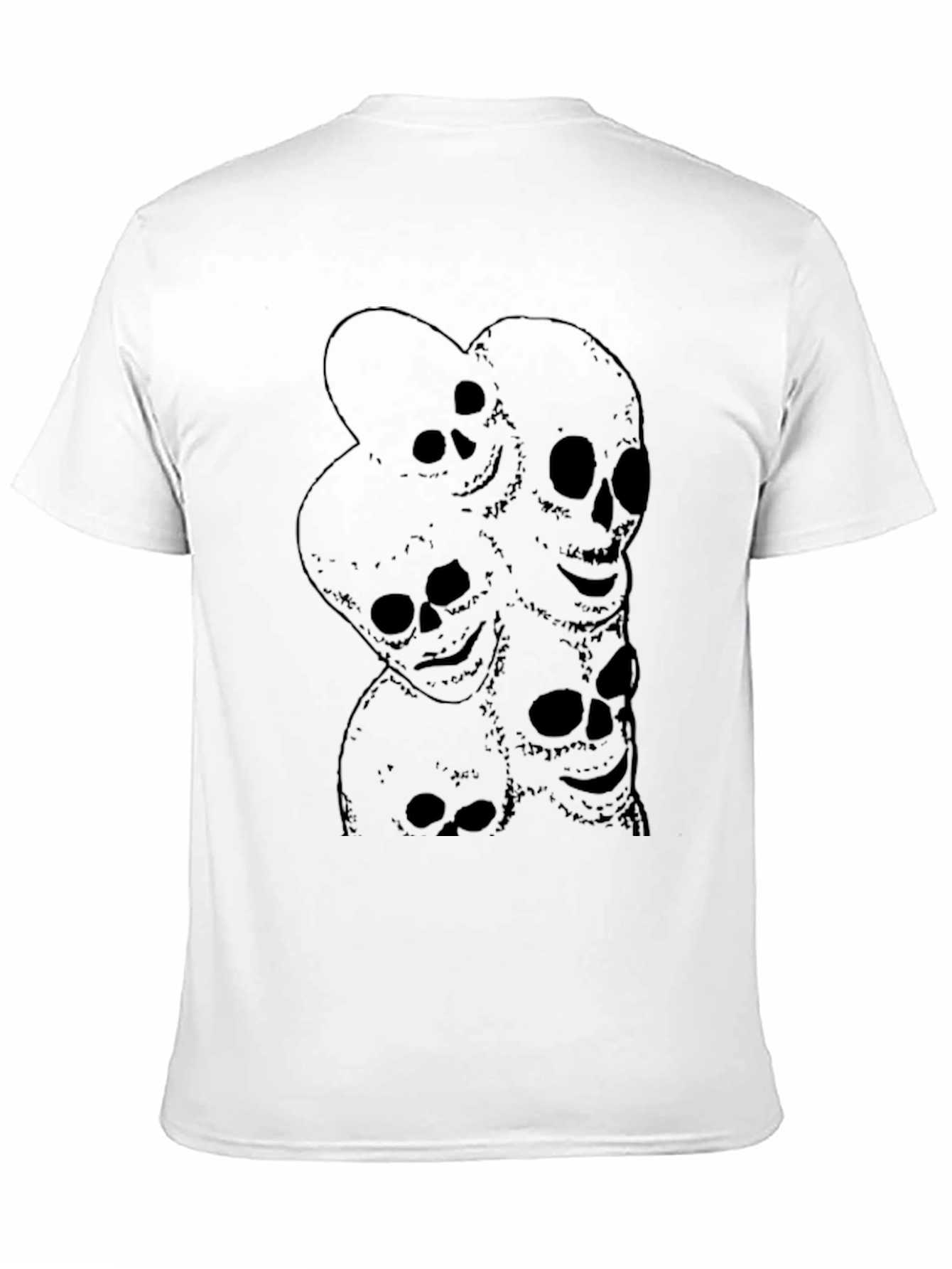 Skull Pile Graphic Black T-Shirt